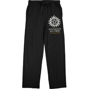 Supernatural Winchester Brothers Family Business Men's Black Graphic Sleep Pajama Pants in Saudi Arabia