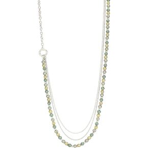 قلادات اللؤلؤ الطويلة الفضية للنساء، قلادة سلسلة مطرزة باللؤلؤ، هدايا الأم، مجوهرات أنيقة للنساء in Kuwait