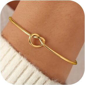 72ore Love Bracelet Two Tone Love Knot Bracelet Two Tone Jewelry for Woman Gold Bangle Adjustable Cuff Bracelets Christmas Gifts in Saudi Arabia