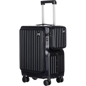 20" Luggage, Hardshell Suitcase With Wheels, With Scratch-Resistant Surface, Four Multi-directional Wheels, Black (White, 20inch) in Saudi Arabia