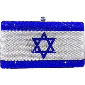 حقائب يد للسهرة وحقائب يد للنساء من Boutique De FGG تحمل علمًا وطنيًا مصنوعة من الكريستال in Kuwait