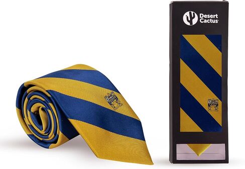 Desert Cactus Delta Upsilon Neck Tie Delta Upsilon Fraternity Greek Formal Occasion 100% Polyester Necktie with Logo, Officially Licensed (Style A) in Saudi Arabia