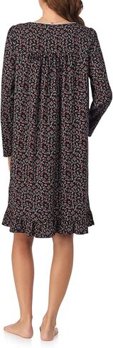 Eileen West Sleepwear & Loungewear for Women - 100% Cotton Peached Jersey Knit Collection - Long Sleeve Short Nightgown in Saudi Arabia
