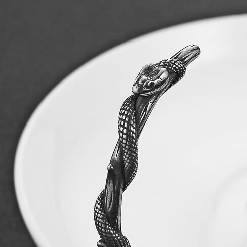 HZMAN Goth Snake سوار مفتوح للرجال والنساء سوار من الفولاذ المقاوم للصدأ in Saudi Arabia