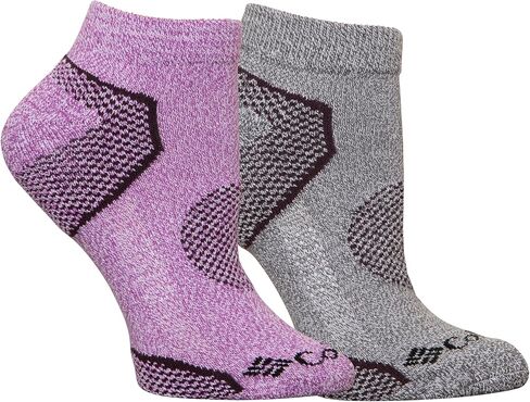 Columbia Balance Point Walk Low-Cut Socks, 2 Pair, Razzle/Grey, One Size in Saudi Arabia