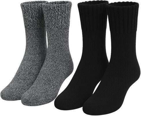 Heat Logic Women’s Thermal Socks, Hiking Warm Winter Thick Thermal Crew, Cozy, Cabin & Boot Socks, With & Without Grippers in Saudi Arabia