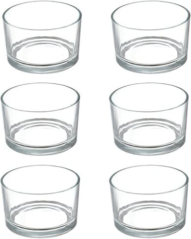 6 Pcs Clear Glass Votive Candle Holders Cups Tealight Holders Tea Light Centerpieces for Wedding Holiday Decoration L in Saudi Arabia