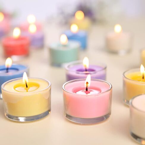 6 Pcs Clear Glass Votive Candle Holders Cups Tealight Holders Tea Light Centerpieces for Wedding Holiday Decoration L in Saudi Arabia