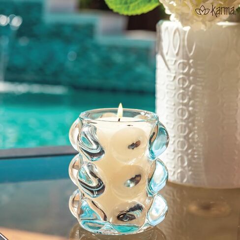 Karma, Lucia Hobnail Votive, Tea Lights Candle Holder, Glass Votive Candle Holders for Table Decorations, Baby Shower, Birthday Party, Weddings and Home Decor, Cobalt in Saudi Arabia