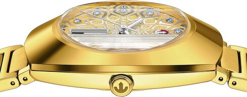 Rado - DiaStar Original Automatic - Men - Swiss Watch - Ultra-Shiny Yellow Gold couloured Ceramos and PVD Coated Stainless-Steel Case - Sapphire Crystal and 11 Light Blue Cubic Zirconia on a diamond powder decoration - 80 hours of Power reserve - Automati in Saudi Arabia