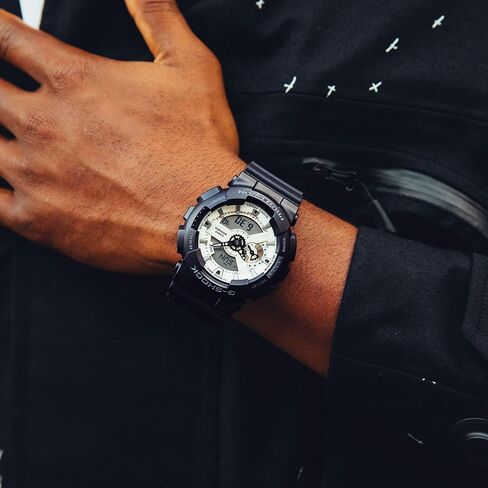 Casio G-Shock Brilliant White Dial Black Resin Watch GA110WD-1A in Saudi Arabia