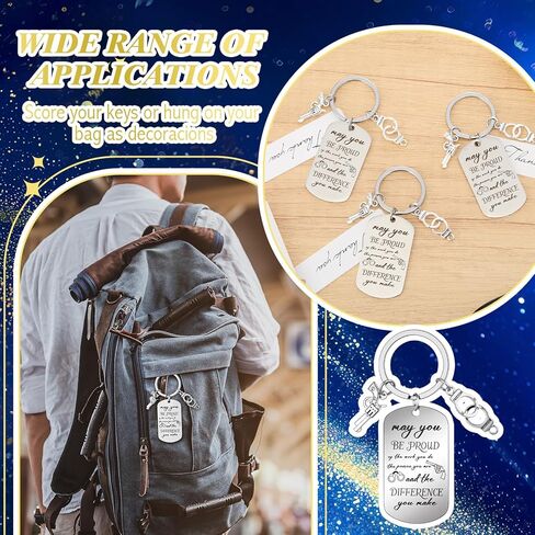 Landical 72 Pcs Police Officer Theme Appreciation Gifts Bulk for Men Academy Graduation Accessories Keychains Organza Bags in Saudi Arabia