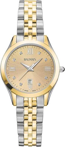 Balmain, Lady, Classic R, Bicolor (Steel and Yellow PVD), Swiss Made, Quartz, Yellow, Stainless Steel 316L, B41123125U in Saudi Arabia