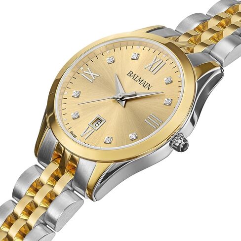 Balmain, Lady, Classic R, Bicolor (Steel and Yellow PVD), Swiss Made, Quartz, Yellow, Stainless Steel 316L, B41123125U in Saudi Arabia