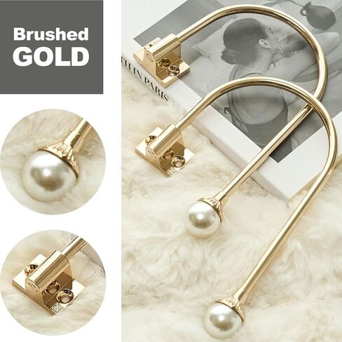 INUSO® Upgraded Adjustable Gold Curtain Holdbacks, 2-Pack – Elegant Handcrafted Metal Holders with Strong Grip for Heavy Curtains, Adjustable Angle for Flexibility and Convenience in Saudi Arabia