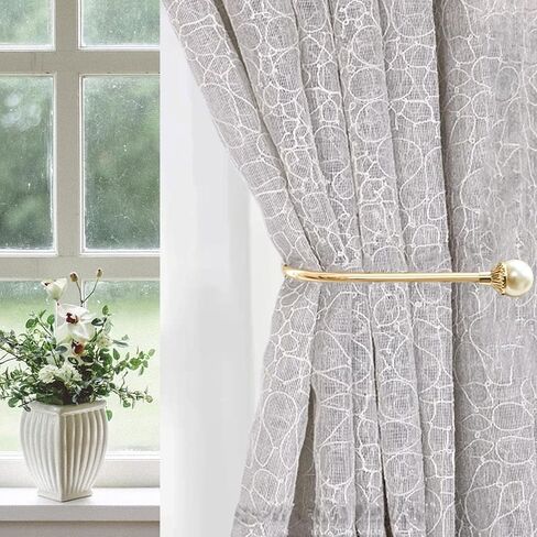 INUSO® Upgraded Adjustable Gold Curtain Holdbacks, 2-Pack – Elegant Handcrafted Metal Holders with Strong Grip for Heavy Curtains, Adjustable Angle for Flexibility and Convenience in Saudi Arabia