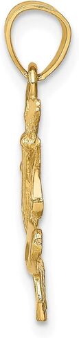 14k Yellow Gold Artist Palette Pendant with Paintbrushes - Creative Jewelry Charm for Women or Unisex Wear - Solid Gold Artistic Pendant for Painters, Art Students, Craft Lovers, and Designers in Saudi Arabia