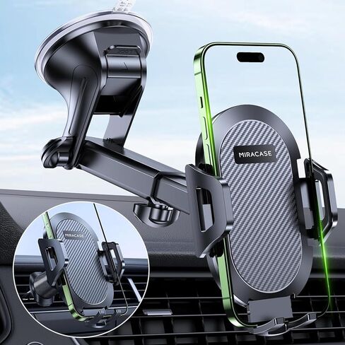 Miracase Car Phone Holder for Your Cars Dashboard Windshield, Hands Free Car Phone Holder Automobile Cradle 360° Rotatable Stand for All Smartphones in Saudi Arabia