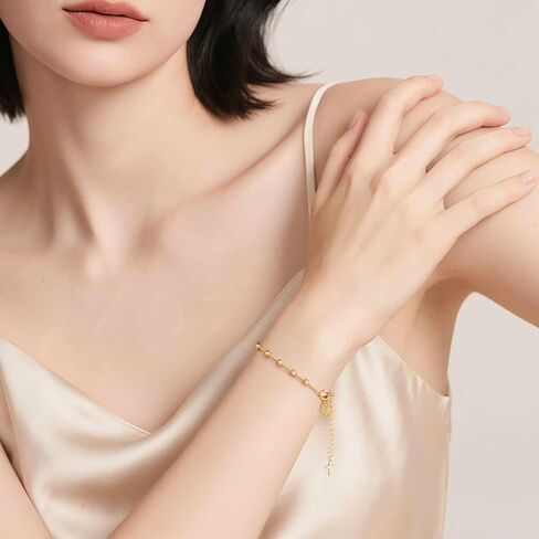 Naiswan 14K أساور مطلية بالذهب للنساء أساور مطرزة مطلية بالذهب للنساء سوار متقاطع للنساء اندماج عناصر متعددة سوار مريم العذراء للنساء 7 + 2 بوصة in Saudi Arabia