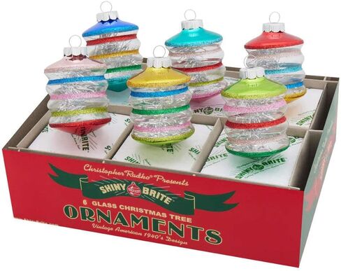 Shiny Brite Holiday Lanterns, 6 Count Confetti Metal Lanterns - Vintage Christmas Decorations in Saudi Arabia