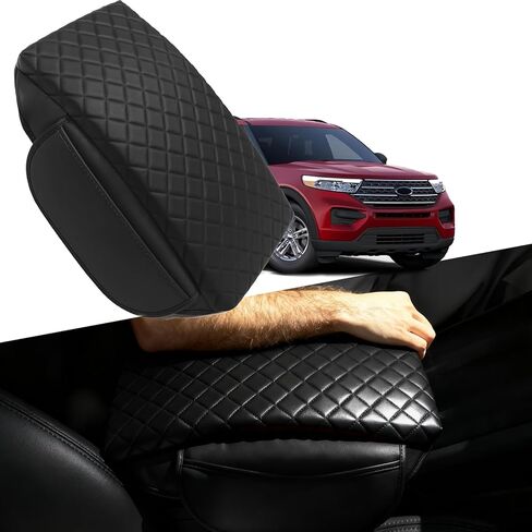 Center Console Cover For Jeep Wrangler JL/JLU 2018-2023 2024 2025 Accessories,Middle Console Armrest Cover For Jeep Wrangler JL/JLU Gladiator JT 2020-2025 Leather Arm Rest Pad Cushion With Pockets in Kuwait