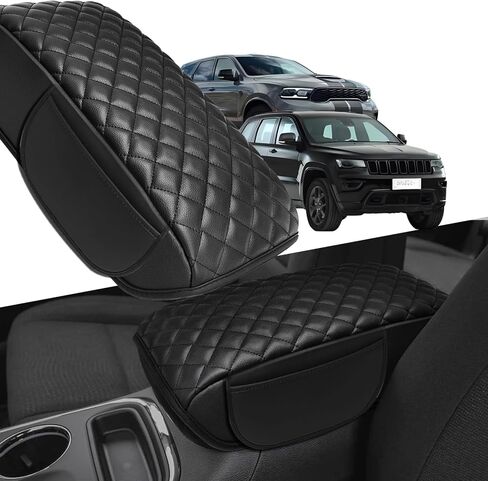 Center Console Cover For Jeep Wrangler JL/JLU 2018-2023 2024 2025 Accessories,Middle Console Armrest Cover For Jeep Wrangler JL/JLU Gladiator JT 2020-2025 Leather Arm Rest Pad Cushion With Pockets in Kuwait