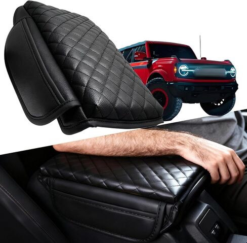 Center Console Cover For Jeep Wrangler JL/JLU 2018-2023 2024 2025 Accessories,Middle Console Armrest Cover For Jeep Wrangler JL/JLU Gladiator JT 2020-2025 Leather Arm Rest Pad Cushion With Pockets in Kuwait