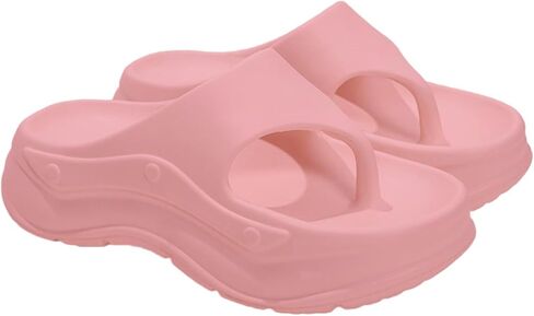 Unisex Open Toe Flip Flops Thong Sandals Lightweight Adjustable Beach Casual Walking Slides for Everyday Use Pool Party(Pink,7-7.5) in Saudi Arabia