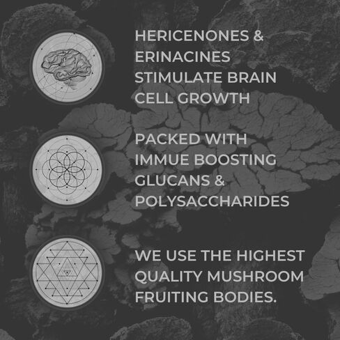 Mushrooms, 1 Month Supply of Capsules: Containing Lion's Mane, Cordyceps, Reishi and More. in Saudi Arabia