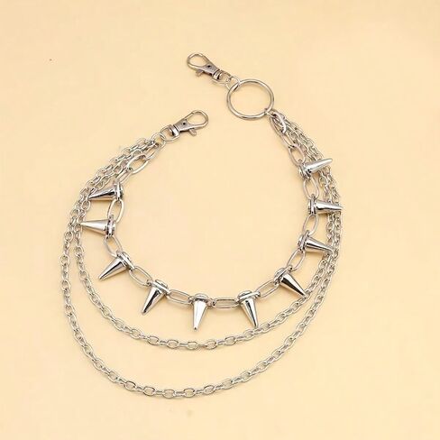 Triple Layer Rivet Waist Chain for Men Pants Decoration Accessory in Saudi Arabia