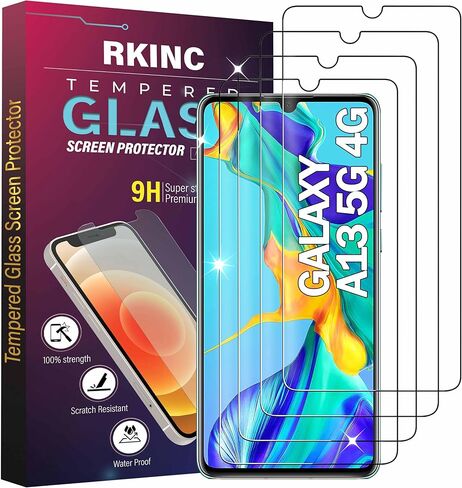 RKINC Screen Protector [3-Pack] for Samsung Galaxy A50, Tempered Glass Film Screen Protector, 0.33mm [LifetimeWarranty][Bubble-Free][Anti-Scratch][Anti-Shatter] in Kuwait