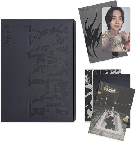 Agust D (SUGA) - [D - DAY] (Weverse Albums Ver.) Outer Box + Photo Book + Lyric Poster + Post Card + QR Card + Photo Card + 2 Extra Photocard in Saudi Arabia
