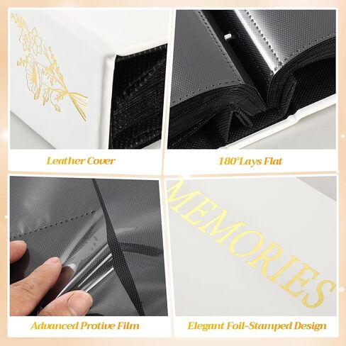 Yexiya PU Leather Photo Album 4x6" 500 Pockets Extra Large Capacity Hold Horizontal and Vertical Photos Family Wedding Anniversary Travel Picture Albums of Unique Memories in Saudi Arabia