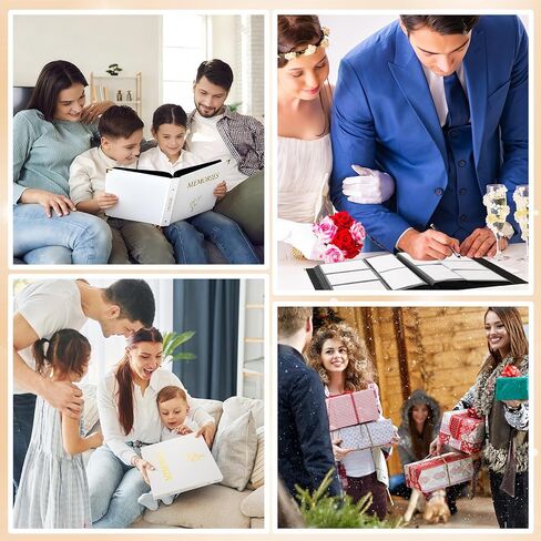 Yexiya PU Leather Photo Album 4x6" 500 Pockets Extra Large Capacity Hold Horizontal and Vertical Photos Family Wedding Anniversary Travel Picture Albums of Unique Memories in Saudi Arabia