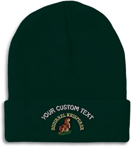 Speedy Pros Beanies for Men Squirrel Whisperer Embroidery Skull Cap Winter Hats for Women Acrylic One Size in Saudi Arabia