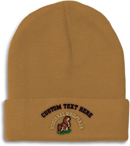 Speedy Pros Beanies for Men Squirrel Whisperer Embroidery Skull Cap Winter Hats for Women Acrylic One Size in Saudi Arabia