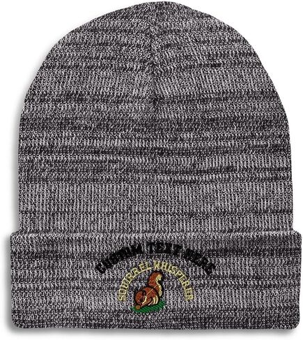 Speedy Pros Beanies for Men Squirrel Whisperer Embroidery Skull Cap Winter Hats for Women Acrylic One Size in Saudi Arabia