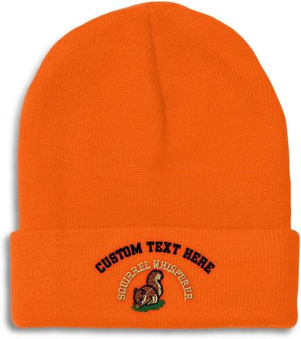 Speedy Pros Beanies for Men Squirrel Whisperer Embroidery Skull Cap Winter Hats for Women Acrylic One Size in Saudi Arabia
