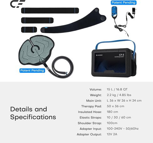 CF-3 Pro Cold Therapy Machine, 16.8QT Large-Capacity Ice Therapy System for Full Knee & Shoulder Coverage, Programmable Recovery System for ACL, TKR & Sports Training in Kuwait