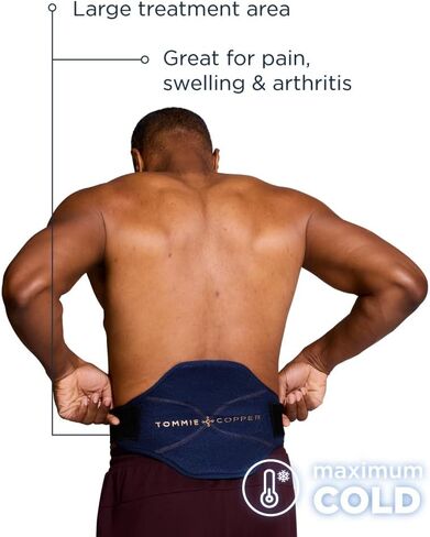Tommie Copper BetterICE Ice Pack for Back & Shoulders - Reusable, Flexible, Leak-Free Gel Cold Compress with Adjustable Strap in Saudi Arabia