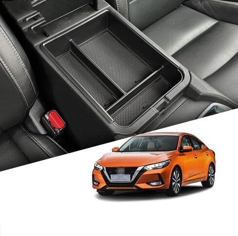متوافق مع (2PACK) منظم وحدة التحكم المركزية Nissan Sentra 2020-2025، لإدراج منظم وحدة التحكم Sentra، صندوق تخزين مسند الذراع المركزي Sentra 2020-2025 in Kuwait