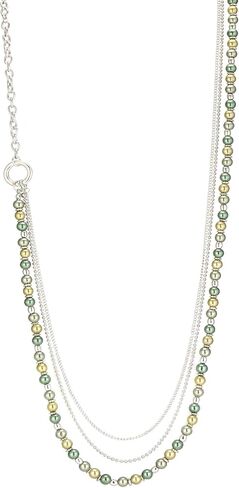 قلادات اللؤلؤ الطويلة الفضية للنساء، قلادة سلسلة مطرزة باللؤلؤ، هدايا الأم، مجوهرات أنيقة للنساء in Kuwait