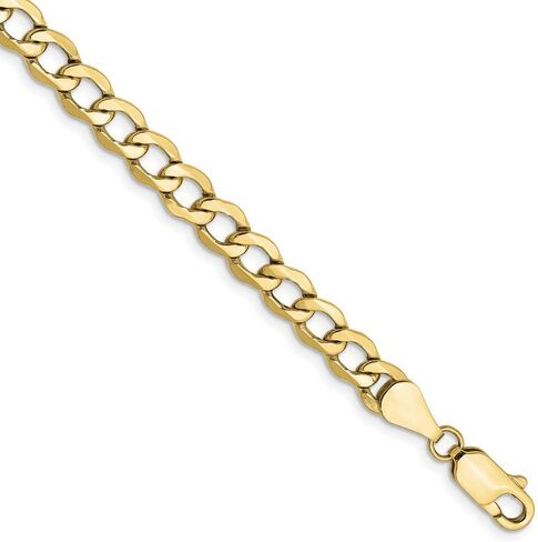 الصلبة 10K الذهب الأصفر 5.25mm شبه كبح الارتباط سلسلة الذهب الأصفر in Saudi Arabia