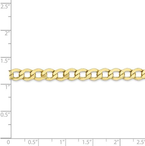 الصلبة 10K الذهب الأصفر 5.25mm شبه كبح الارتباط سلسلة الذهب الأصفر in Saudi Arabia