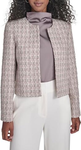 Calvin Klein Womens Shoulder Padding Open Front Jacket in Saudi Arabia