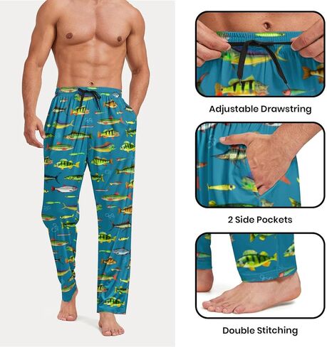 سراويل بيجامات للرجال Pj Lounge Sleep Pant ملابس نوم ملابس نوم Pjs Pijamas هدايا in Kuwait