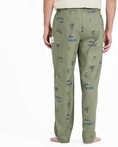 Life is Good. Men's Christmas Tree Classic Sleep Pant, Moss Green in Saudi Arabia
