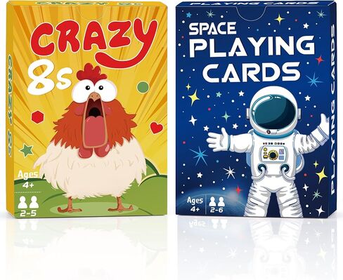 Card Games,Go Fish and Old Maid Card Game for Kids Ages 4-8,Fun Classic Interactive Games for Kids Toddlers Adults,Perfect for Stocking Stuffers Gifts,Family Game Night Party Games(Go Fish&Old Maid) in Kuwait