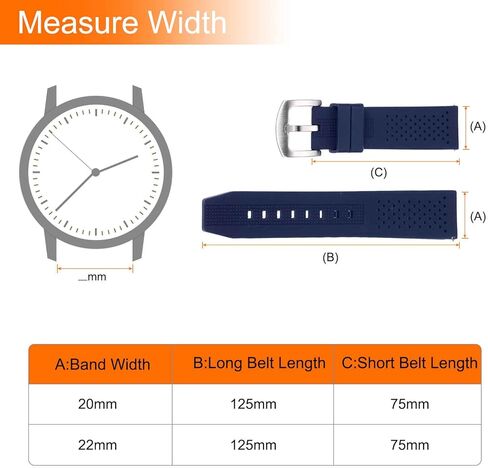 HARFINGTON Silicone Watch Bands Soft Quick Release Rubber Watch Bands with Buckle for Men Women in Saudi Arabia
