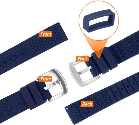 HARFINGTON Silicone Watch Bands Soft Quick Release Rubber Watch Bands with Buckle for Men Women in Saudi Arabia